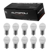 Jogo de 10 Lâmpadas AutoPoli Led Ba15s-21 1 Polo Branco 1141 30w 12v 360 Lúmens Au012 Lanterna Dianteira e Traseira Automotivo