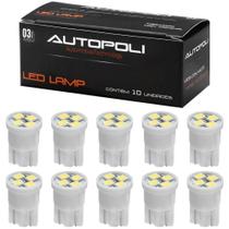 Jogo de 10 Lâmpadas Autopoli Led Esmagada Hi Power Branco 18w 12v 216 Lúmens Ap1502 Luz Paínel Automotivo