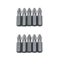 Jogo de 10 Peças Bits Philips CRV 25mm Parafusadeira Fertak Jogo de 10 Peças Bits Philips CRV 25mm Parafusadeira Fertak