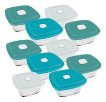 Jogo De 10 Potes Marmita Marinex Facilita Vap 500ml Nadir