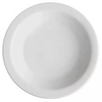 Jogo de 10 Prato Fundo Sopa Massa Branco Ceramica - Porcelart