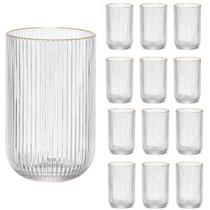 Jogo De 12 Copos Altos Borda Dourada 460ml Versalhes Ke Home Jogo De 12 Copos Altos Borda Dourada 460ml Versalhes Ke Home