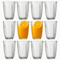 Jogo de 12 Copos de Vidro Long Drink Bormioli Rocco Line 390ml Original Itália Jogo de 12 Copos de Vidro Long Drink Bormioli Rocco Line 390ml Original Itália