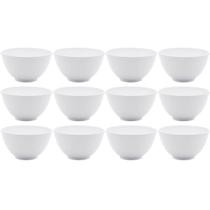 Jogo de 12 Cumbucas de Melamina Branca Bowls para Restaurantes Padarias Basic Lyor Jogo de 12 Cumbucas de Melamina Branca Bowls para Restaurantes Padarias Basic Lyor