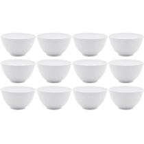 Jogo de 12 Cumbucas de Melamina Branca Bowls para Restaurantes Padarias Basic Lyor Jogo de 12 Cumbucas de Melamina Branca Bowls para Restaurantes Padarias Basic Lyor