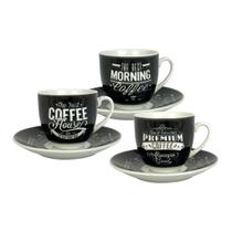 Jogo de 12 peças Cine Mood Coffee para cafe em porcelana 90ml - Dynasty