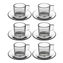 Jogo de 12 peças para café Dia a Dia em vidro 90ml Mesa Posta Escritorio Full Fit Jogo de 12 peças para café Dia a Dia em vidro 90ml Mesa Posta Escritorio Full Fit