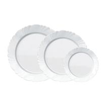 Jogo de 12 Pratos Pétala Raso Fundo Sobremesa Vidro Opaline Jogo de 12 Pratos Pétala Raso Fundo Sobremesa Vidro Opaline