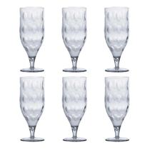 Jogo de 12 Taças Cerveja Acqua Auto Relevo 350ml Acrílico Transparente Jogo de 12 Taças Cerveja Acqua Auto Relevo 350ml Acrílico Transparente