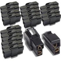 Jogo De 18 Conectores 2 Vias Com Terminal P/ Som Automotivo