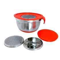 Jogo de 2 bowls Preparar em Inox Vermelha e 3 raladores -Dynasty Jogo de 2 bowls Preparar em Inox Vermelha e 3 raladores -Dynasty