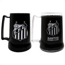 Jogo de 2 Caneca de Gel do Santos de 400ml Preta Oficial Jogo de 2 Caneca de Gel do Santos de 400ml Preta Oficial