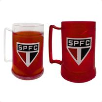 Jogo de 2 Caneca de Gel do São Paulo de 300ml e 400ml Vermelho Oficial Jogo de 2 Caneca de Gel do São Paulo de 300ml e 400ml Vermelho Oficial
