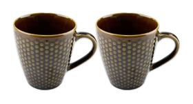 Jogo De 2 Canecas Puntato Fine Em Cerâmica 345Ml - Lhermitage