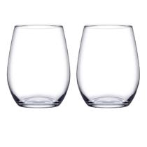 Jogo de 2 Copo de Vidro Redondo p/ Drinks Bebidas Vinho Buffet