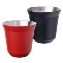 Jogo De 2 Copos Em Aço Inox 80ml Parede Dupla Dynasty