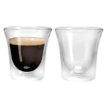 Jogo de 2 copos parede dupla em vidro borossilicato 90ml