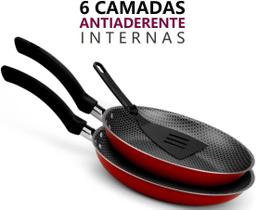 Jogo de 2 Frigideiras antiaderentes + Espátula