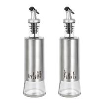 Jogo de 2 galheteiros Cylinder em aco inox 300ml D6,3xA25,3cm - Dynasty Jogo de 2 galheteiros Cylinder em aco inox 300ml D6,3xA25,3cm - Dynasty
