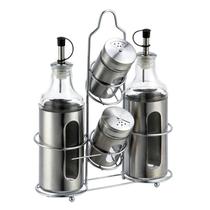 Jogo De 2 Galheteiros E 2 Portas Condimentos Dynasty - 27930