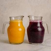 Jogo de 2 Jarras em Vidro Nobre Hauskraft 810ml para Servir Refrescos Chás e Drinks com Requinte e Sofisticação Ótima Opção de Presente Chá de Casa