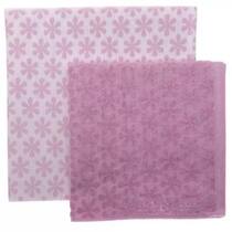 Jogo de 2 Panos De Copa Flor e Rosa Omnitex Jogo de 2 Panos De Copa Flor e Rosa Omnitex