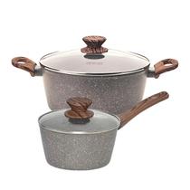 Jogo De 2 Peças Com Panela E Caçarola Mimo Style Grafito