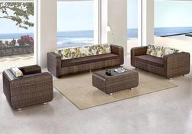 Jogo De 2 Sofas E 1 Poltrona Em Alumínio Fibra Area Externa