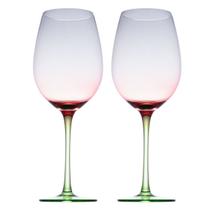 Jogo de 2 tacas Vinho Palms Springs Vidr Vermelho degrade 550ml -Fracalanza Jogo de 2 tacas Vinho Palms Springs Vidr Vermelho degrade 550ml -Fracalanza