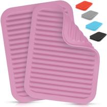 Jogo de 2 Trivets de Silicone Zulay Kitchen - Resistentes ao Calor (Rosa) Jogo de 2 Trivets de Silicone Zulay Kitchen - Resistentes ao Calor (Rosa)