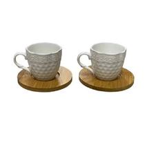 Jogo De 2 Xícaras Com Pires De Bambu 062174 Pracasa Jogo De 2 Xícaras Com Pires De Bambu 062174 Pracasa