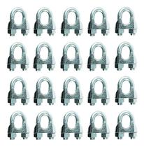 Jogo de 20 Grampo Clips para Cabo de Aço Pesado 1/2 Polegadas