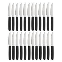 Jogo de 24 Facas Cabo Preto de Plástico Berlim 20cm Em Casa Tem
