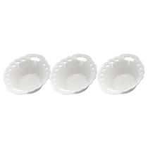 Jogo de 3 bowls redondos em porcelana L10,4xP9,7xA4cm Jogo de 3 bowls redondos em porcelana L10,4xP9,7xA4cm