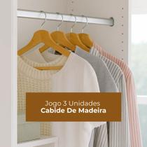 Jogo de 3 Cabides de Madeira Jogo de 3 Cabides de Madeira