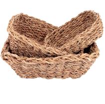 Jogo de 3 cestas retangulares Terra em fibra natural 28x24x10/24x20x8/20x16x6
