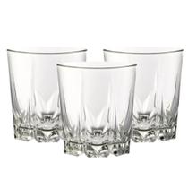 Jogo de 3 Copos Vidro Egípcio Ayla Premium Whisky 330ml Jogo de 3 Copos Vidro Egípcio Ayla Premium Whisky 330ml
