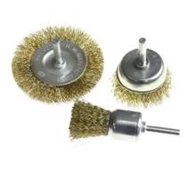 Jogo de 3 escovas circular, copo e pincel 04526 titanium