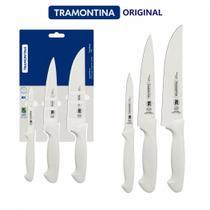 Jogo de 3 Facas BRANCAS - Tramontina Premium