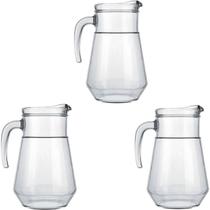 Jogo de 3 Jarras Bar Sempre Sucos ou Drinks 1,5l Nadir Figueiredo Vidro Transparentes