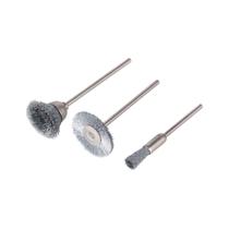 Jogo de 3 Mini Escovas Haste de 2,35mm 211400 Wolfcraft Jogo de 3 Mini Escovas Haste de 2,35mm 211400 Wolfcraft