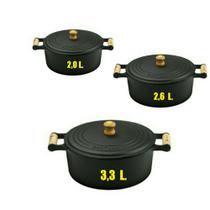 Jogo de 3 panelas caçarolas ferro fundido (Envio rápido) Cooktop-N 18/ 20/ 22 Fogão Á Lenha/ Eficaz