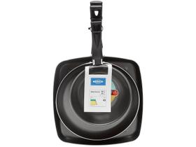 Jogo de 3 Peças Grill Tapioqueira e Frigideira Brinox Ceramic Life Naturalle Vermelho Garlic