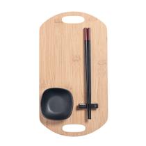 Jogo de 3 peças para sushi em bambu 33x18x4cm -Dynasty Jogo de 3 peças para sushi em bambu 33x18x4cm -Dynasty