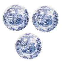 Jogo de 3 Prato Jantar Raso 26 Cm Cena Inglesa PracasaNet