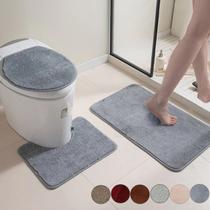 Jogo de 3 Tapetes de Banheiro Luxo Colorido Gold