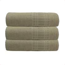 Jogo de 3 Toalhas de Banho Loft 70 x 130 Camesa Para Hotel Pousada Hostel