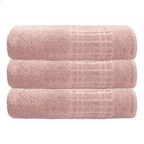 Jogo de 3 Toalhas de Banho Loft 70 x 130 Camesa Para Hotel Pousada Hostel