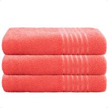 Jogo de 3 Toalhas de Rosto Lyra 45 x 70 Camesa Para Hotel Pousada Salão