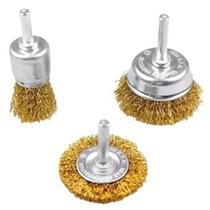 Jogo de 3pcs Escova Aco Haste - 1 - 1,5 - 2 Fertak